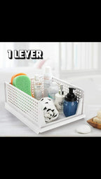 Lazy Bear Stackable Foldable Storage Baskets – Multi-Layer Organizer (1, 2 & 3 Tier Options)